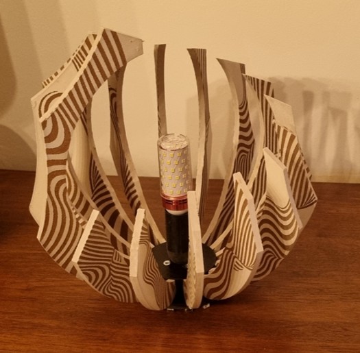 Lampe design bois découpe laser Berry Lab 18