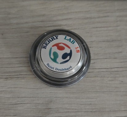 Bouton de borne d'arcade transparent personnalisé avec le logo du FabLab Berry Lab 18